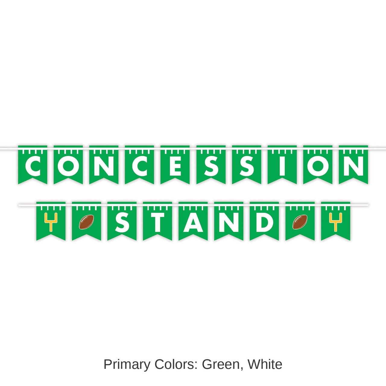 12 Pack Bulk Football Party Concession Stand Streamer