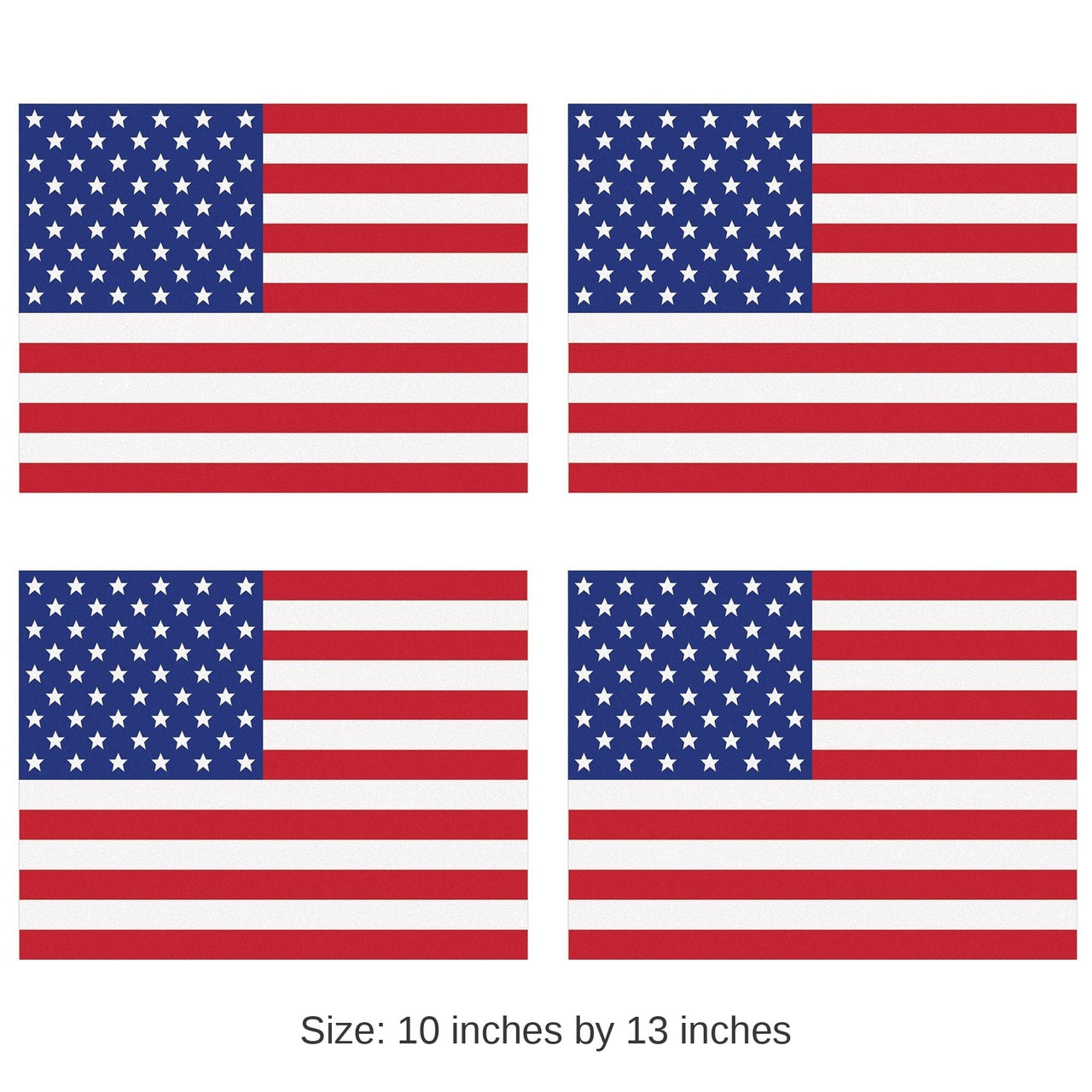 48 Pack Bulk Plastic American Flag Party Placemats