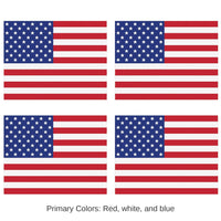 48 Pack Bulk Plastic American Flag Party Placemats