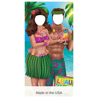 4 Pack Bulk Luau Couple Photo Prop Stand-Up Decoration