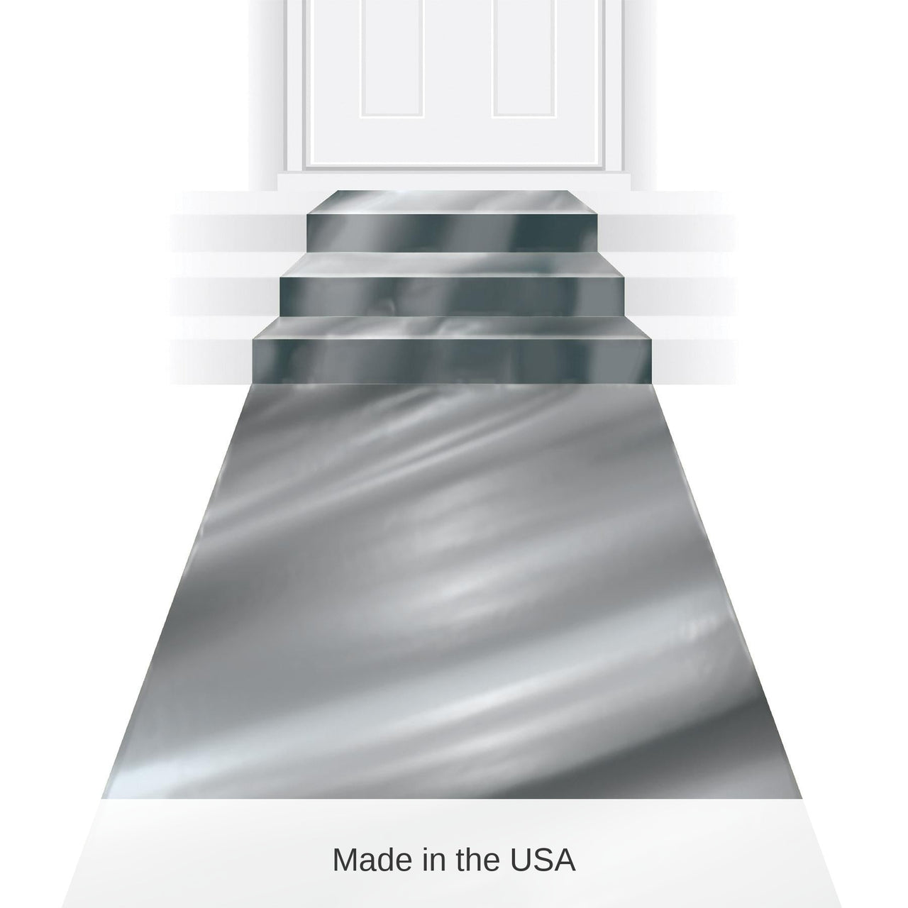 Metallic 50 ft Aisle Runner silver