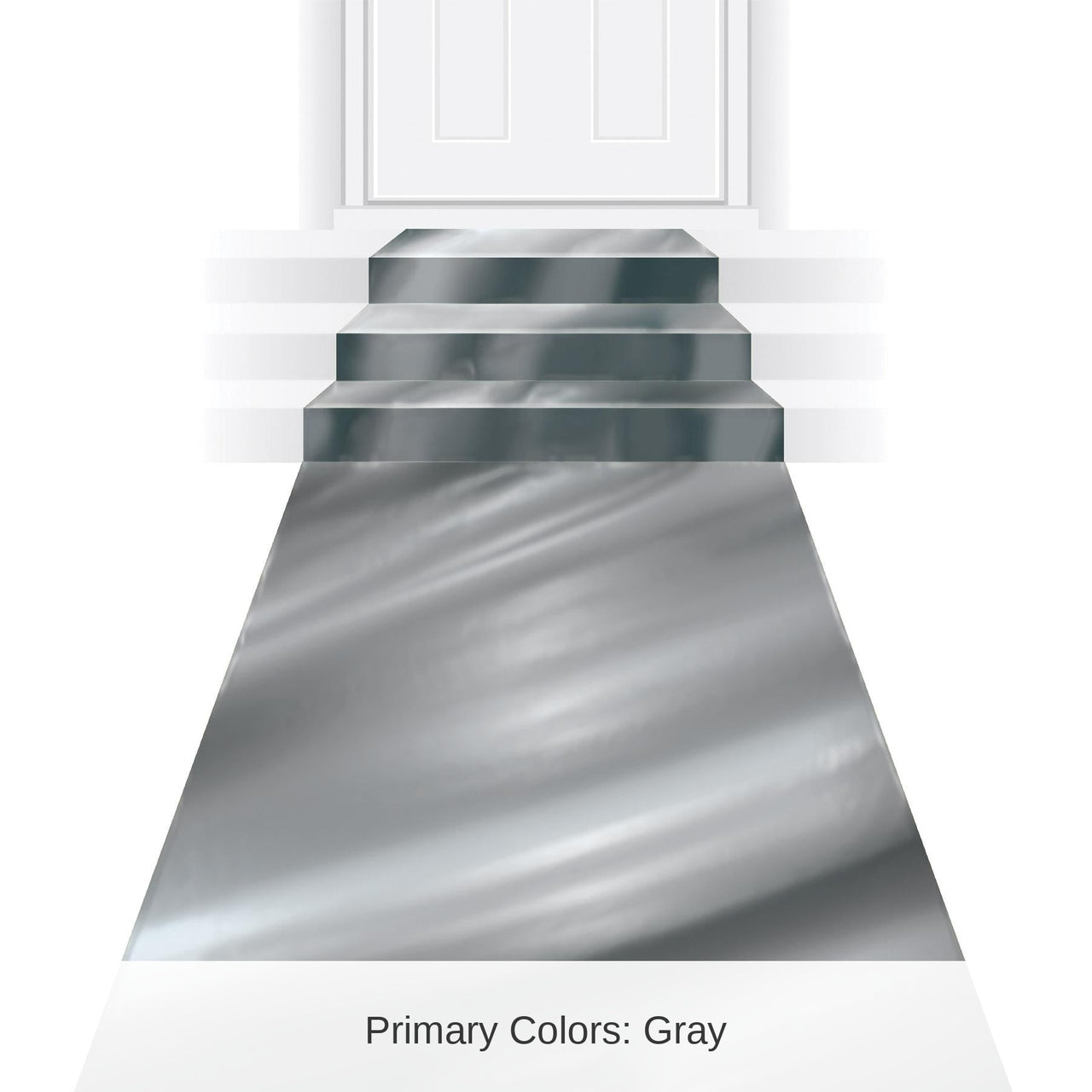 Metallic 50 ft Aisle Runner silver
