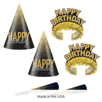 6 Pack Bulk Silver/Gold 16 Piece Birthday Party Box