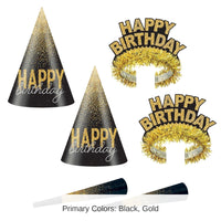6 Pack Bulk Silver/Gold 16 Piece Birthday Party Box
