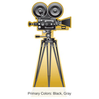 Red Carpet Movie Camera Party Stand-Up Decoration