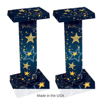 2 Pack Bulk Starry Night 3-D Short Party Column Prop
