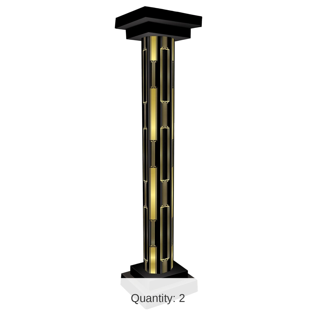 2 Pack Bulk Roaring 20's 3-D Tall Party Column Prop