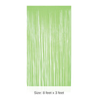6 Pack Bulk 1-Ply Plastic Fringe Curtain neon lime