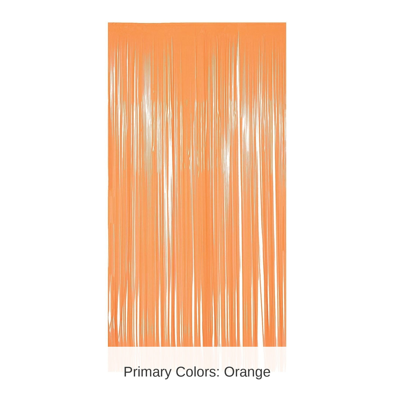 6 Pack Bulk 1-Ply Plastic Fringe Curtain neon orange