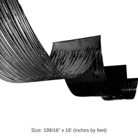 12 Pack Bulk 1-Ply Metallic Fringe Ceiling Curtain black