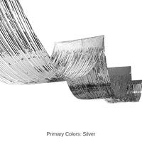 12 Pack Bulk 1-Ply Metallic Fringe Ceiling Curtain silver