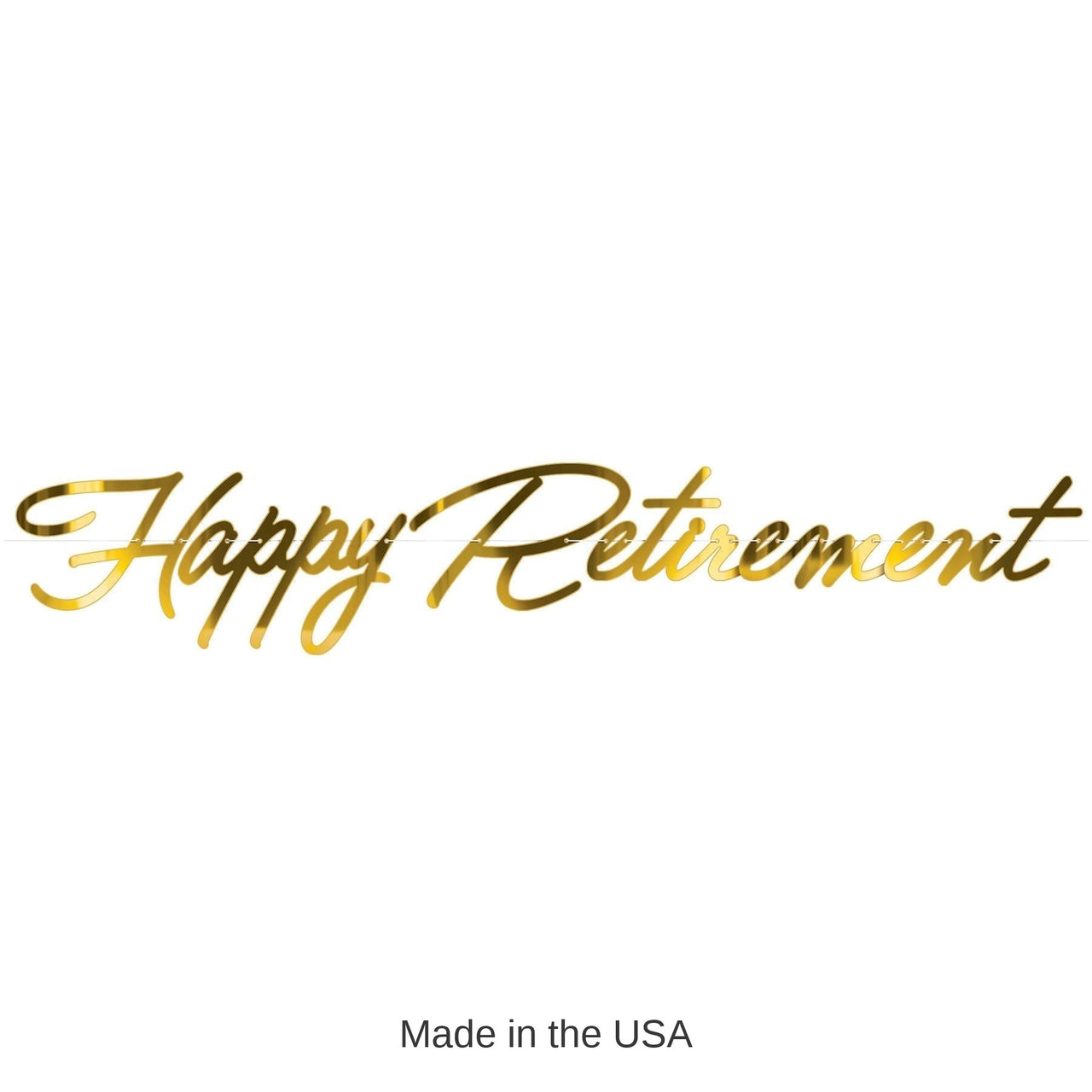 12 Pack Bulk Foil Happy Retirement Streamer