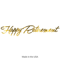 12 Pack Bulk Foil Happy Retirement Streamer