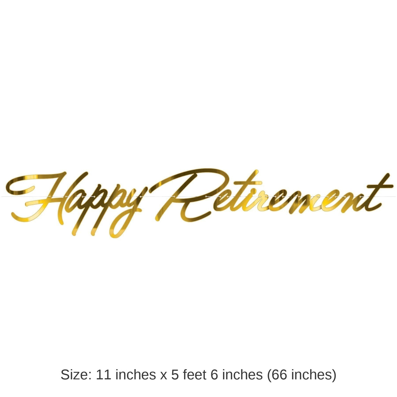 12 Pack Bulk Foil Happy Retirement Streamer
