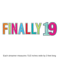 12 Pack Bulk Foil Finally 19 Streamer multi-color