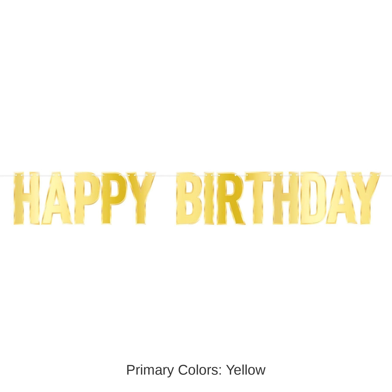 12 Pack Bulk Foil Happy Birthday Streamer gold