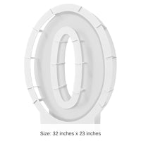 4 Pack Bulk Balloon Mosaic Number 0 Frame