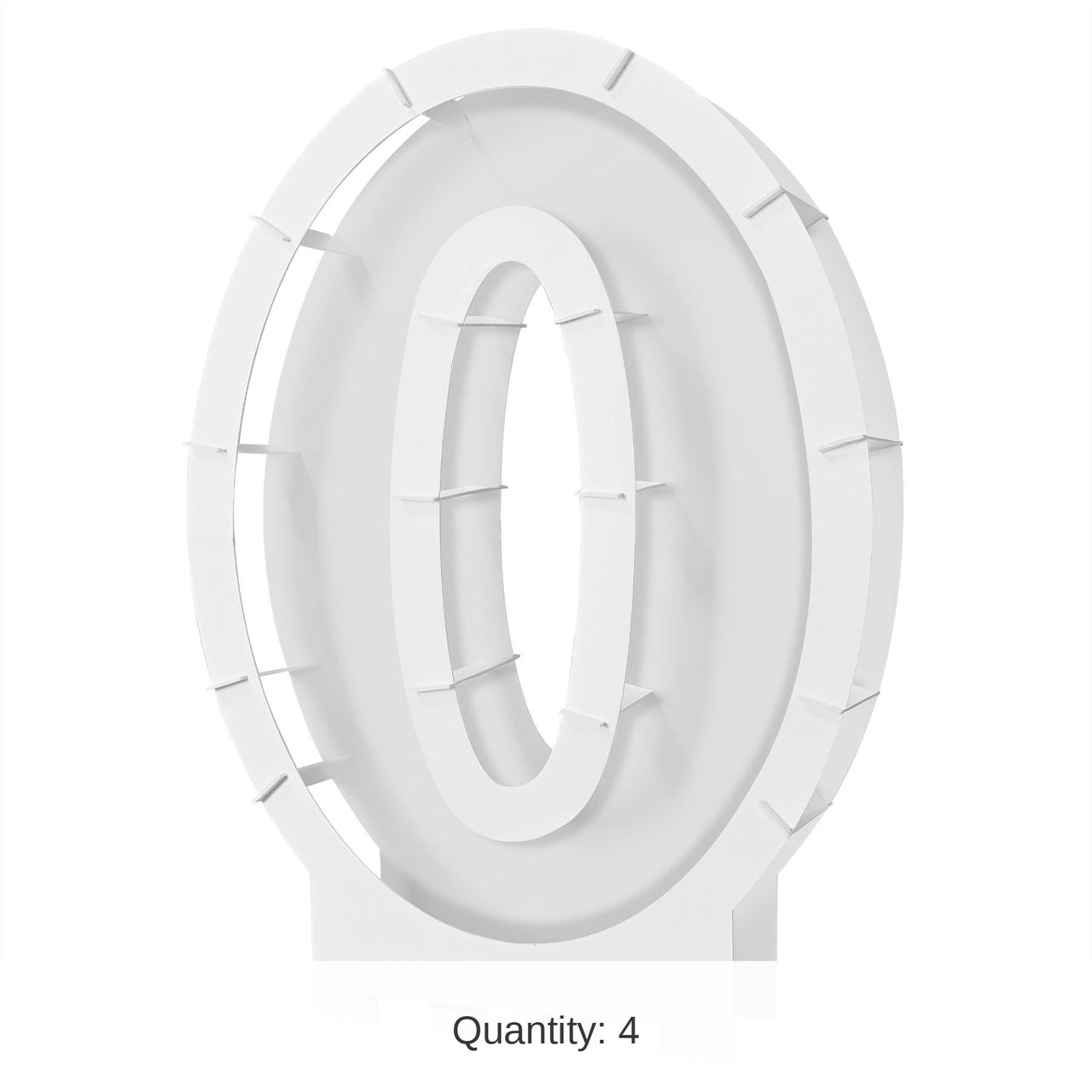 4 Pack Bulk Balloon Mosaic Number 0 Frame