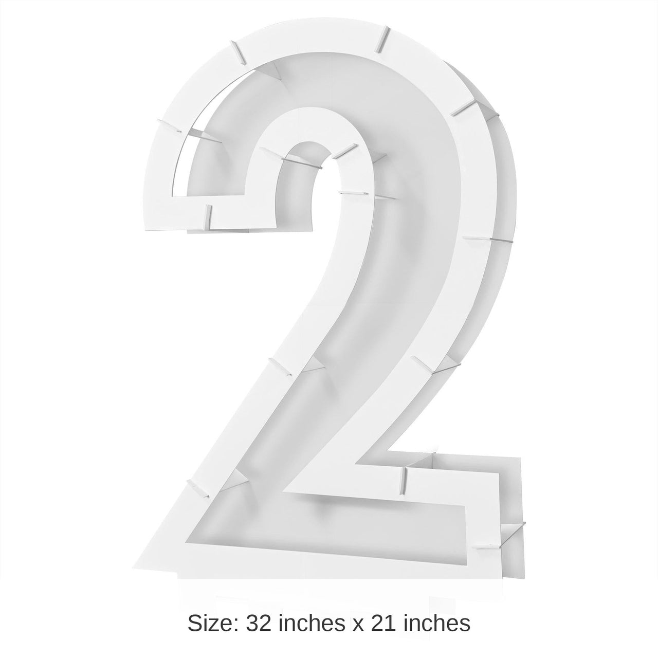 4 Pack Bulk Balloon Mosaic Number 2 Frame