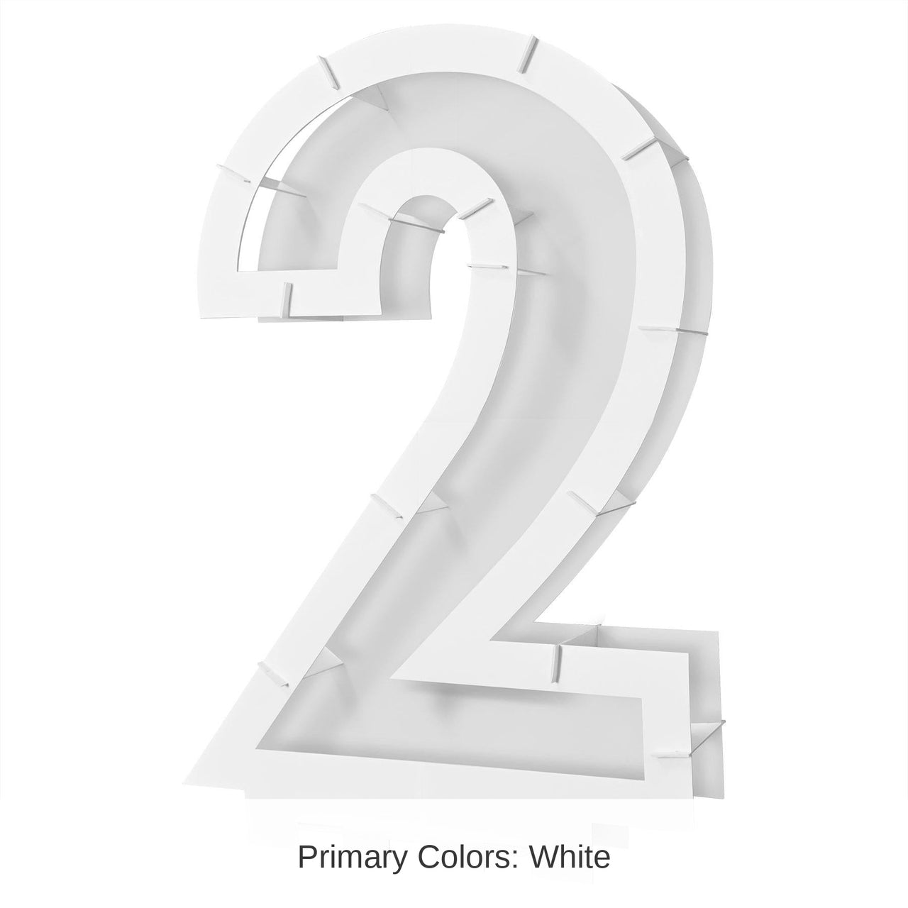 4 Pack Bulk Balloon Mosaic Number 2 Frame