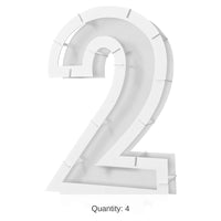 4 Pack Bulk Balloon Mosaic Number 2 Frame