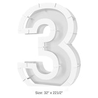 4 Pack Bulk Balloon Mosaic Number 3 Frame