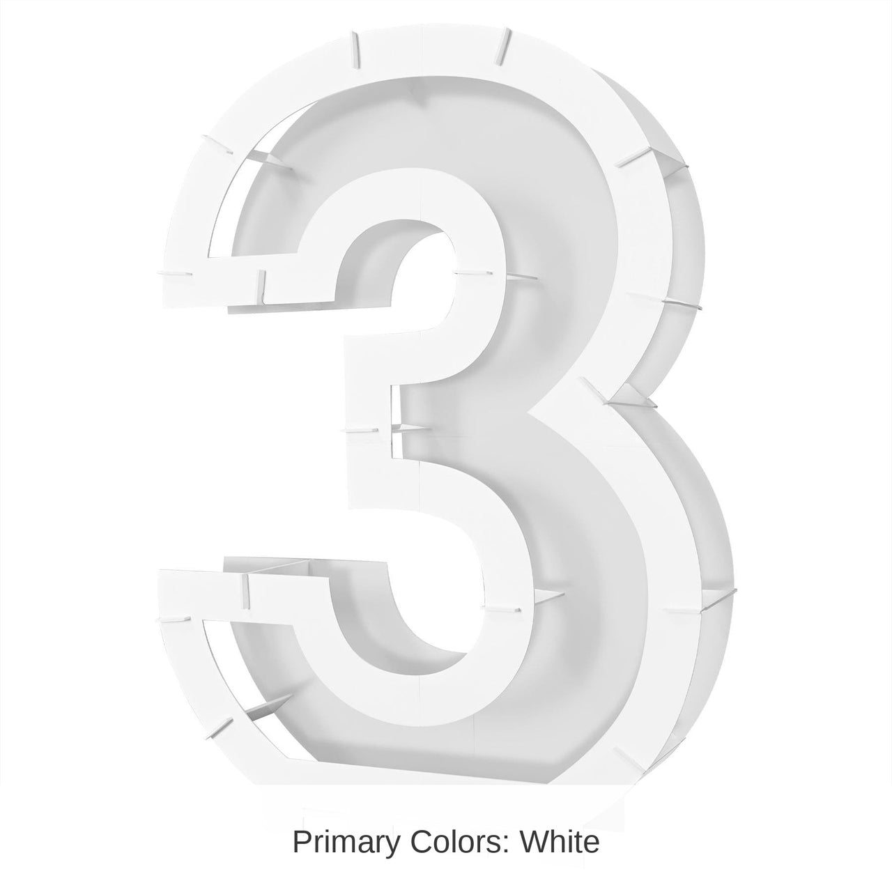 4 Pack Bulk Balloon Mosaic Number 3 Frame