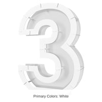 4 Pack Bulk Balloon Mosaic Number 3 Frame