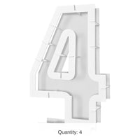 4 Pack Bulk Balloon Mosaic Number 4 Frame