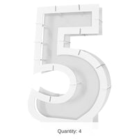 4 Pack Bulk Balloon Mosaic Number 5 Frame