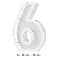 4 Pack Bulk Balloon Mosaic Number 6 Frame