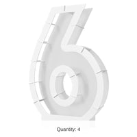 4 Pack Bulk Balloon Mosaic Number 6 Frame