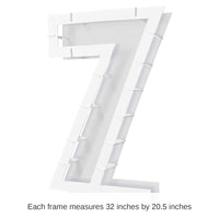 4 Pack Bulk Balloon Mosaic Number 7 Frame