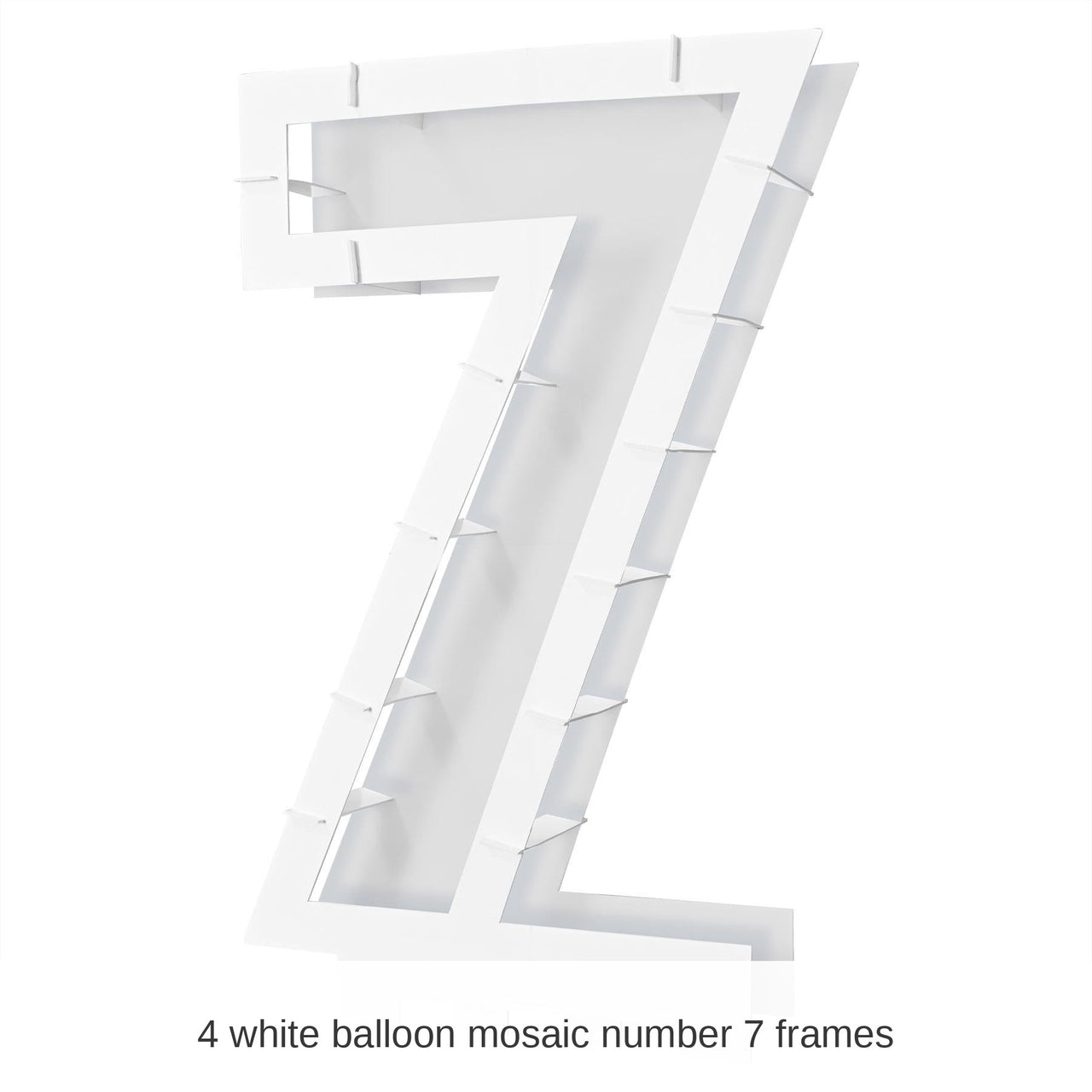 4 Pack Bulk Balloon Mosaic Number 7 Frame