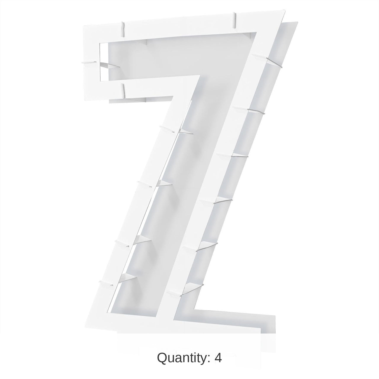 4 Pack Bulk Balloon Mosaic Number 7 Frame