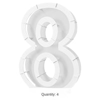 4 Pack Bulk Balloon Mosaic Number 8 Frame
