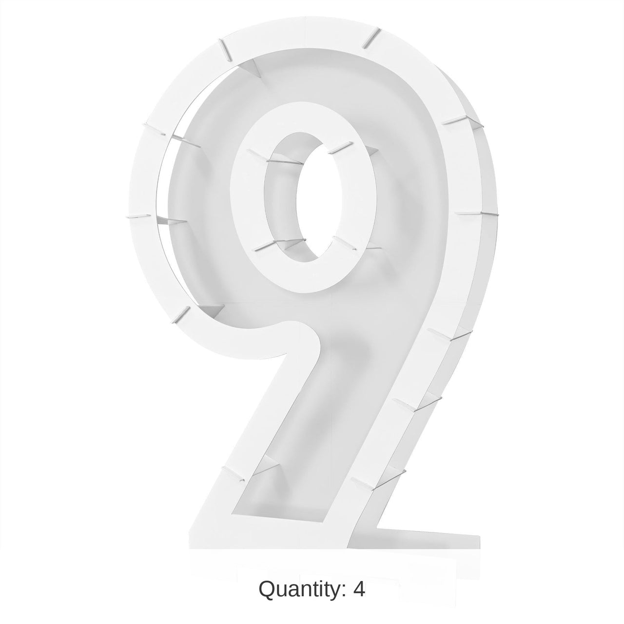 4 Pack Bulk Balloon Mosaic Number 9 Frame
