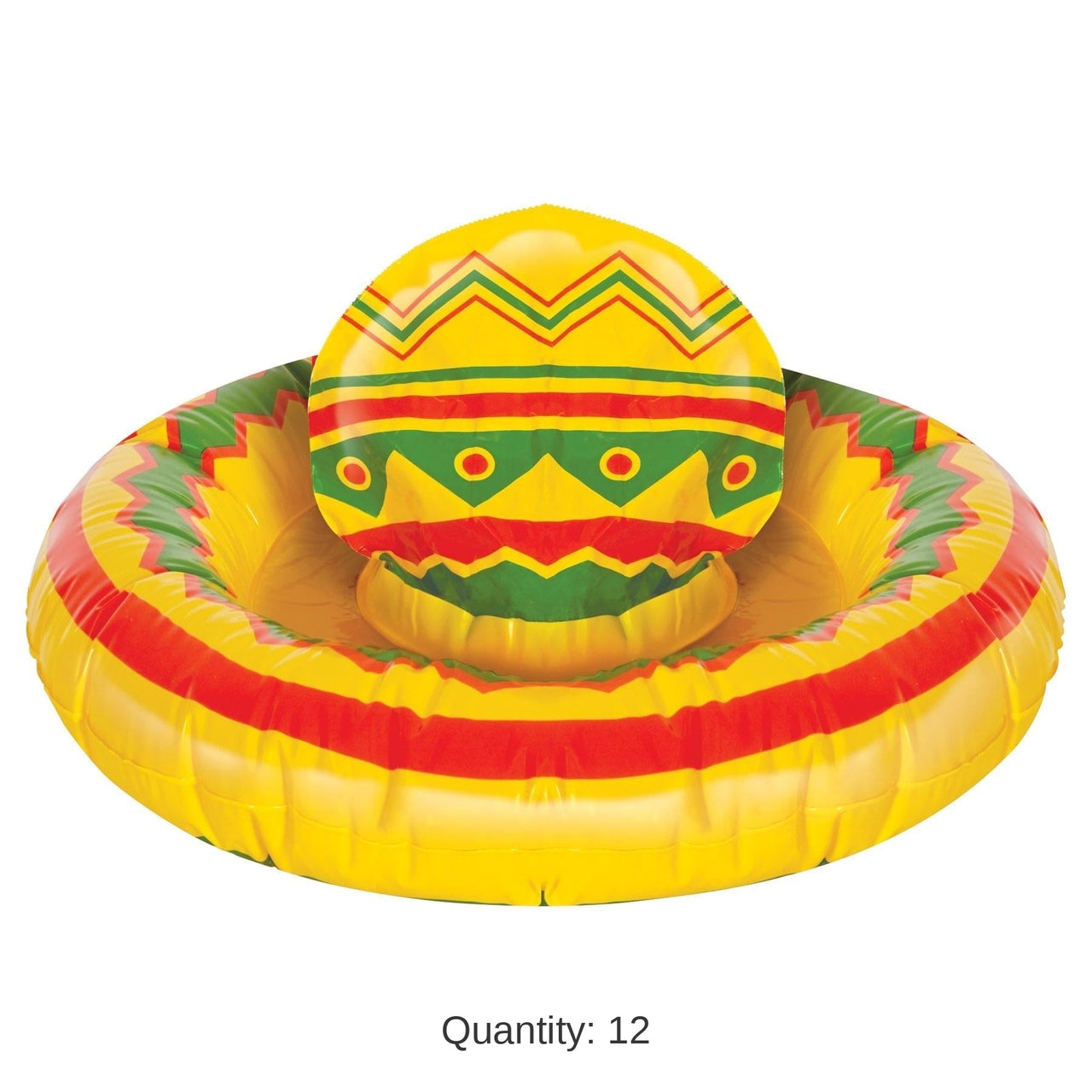 12 Pack Bulk Inflatable Sombrero
