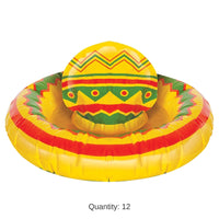 12 Pack Bulk Inflatable Sombrero
