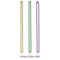 36 Pack Bulk Bead Necklace with Glittered Mask Medallion