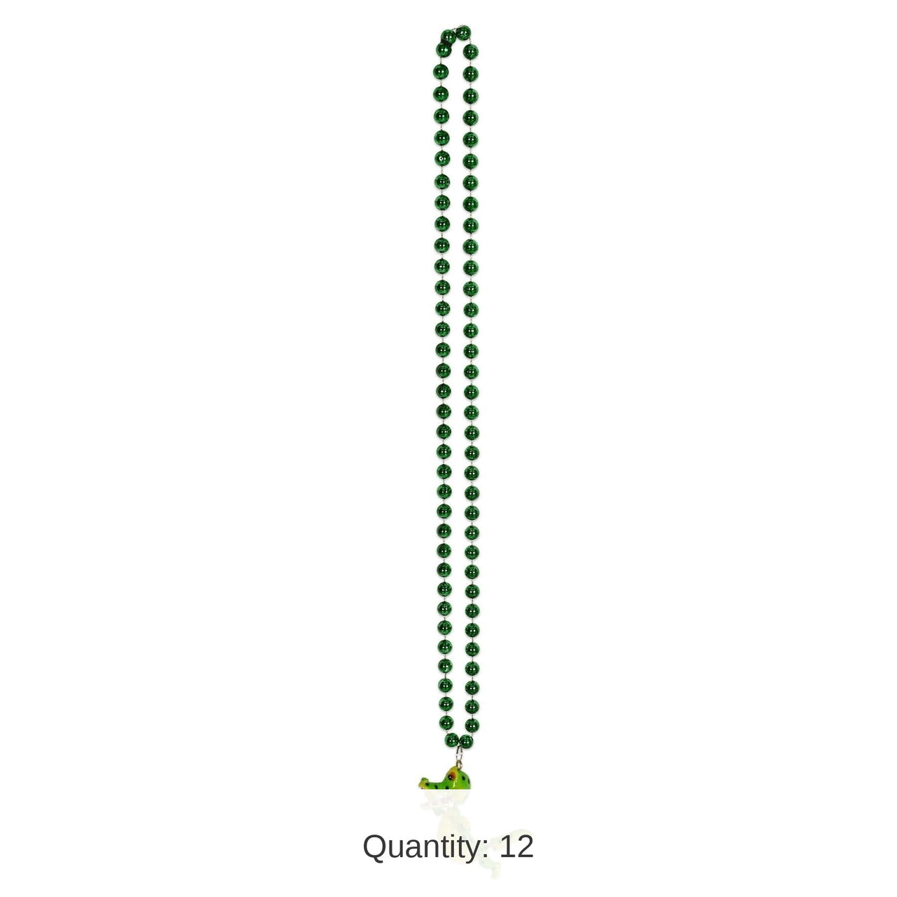 12 Pack Bulk Bead Necklace with Bobble Alligator Medallion