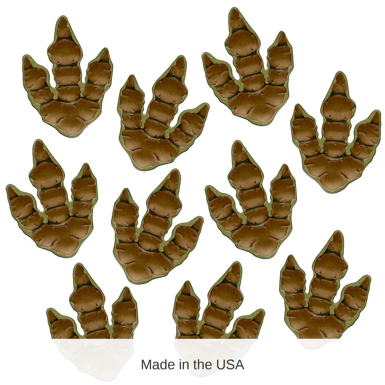 12 Pack Bulk Dinosaur Tracks Peel 'N Place Cling Sheets