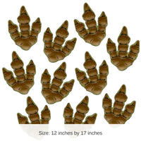 12 Pack Bulk Dinosaur Tracks Peel 'N Place Cling Sheets