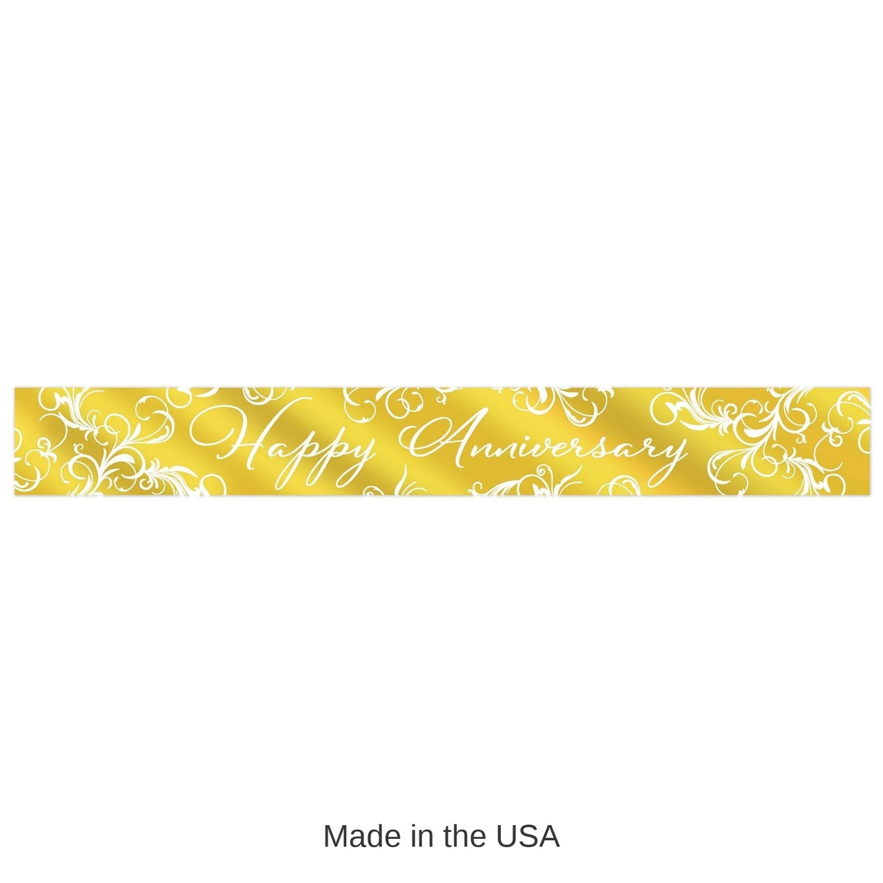 12 Pack Bulk Metallic Happy Anniversary Banner