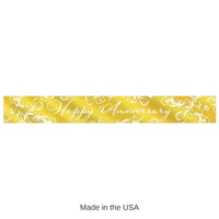 12 Pack Bulk Metallic Happy Anniversary Banner