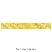 12 Pack Bulk Metallic Happy Anniversary Banner