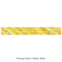 12 Pack Bulk Metallic Happy Anniversary Banner