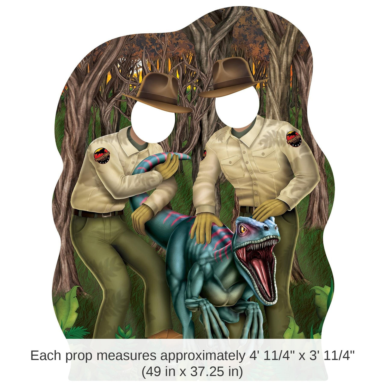 4 Pack Bulk Dinosaur Wranglers Photo Prop Stand-Up Decoration