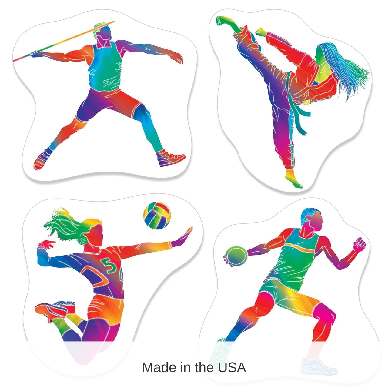 48 Pack Bulk Summer Sports Cutouts