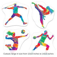 48 Pack Bulk Summer Sports Cutouts